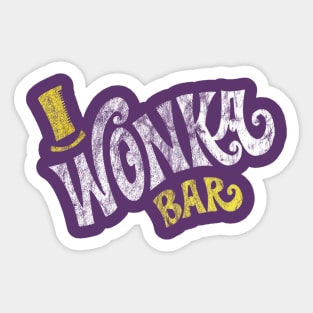 Distressed Wonka Bar Sticker